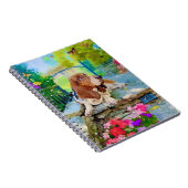 Basset Hound en Butterfly Notitieboek (Rechterzijde)
