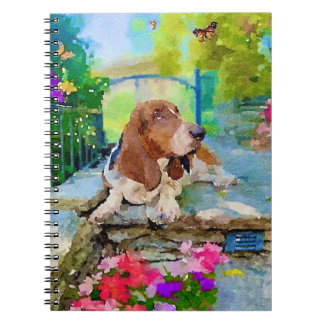 Basset Hound en Butterfly Notitieboek