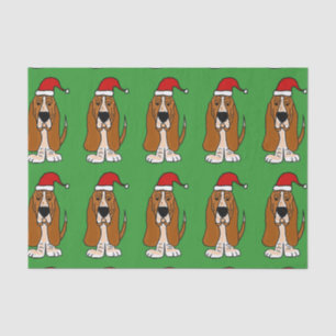 Basset Hound en papier de soie de soie de Noël de