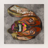 Basset Hound face laid Jigsaw Puzzle (Horizontal)