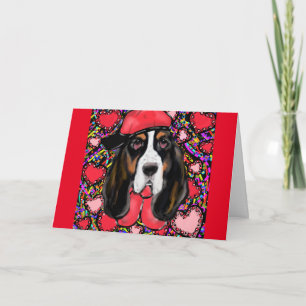 Basset Hound Feestdagen Kaart