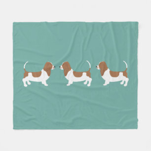 Basset Hound Fleece Blanket Deken