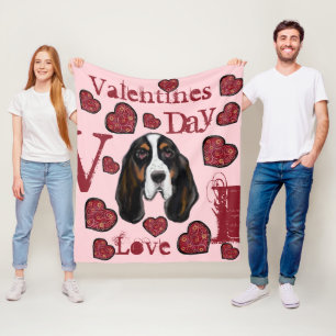 BASSET HOUND FLEECE DEKEN