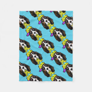 Basset Hound Fleece Deken
