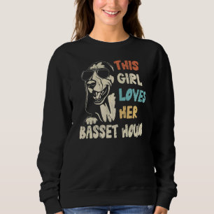 Basset Hound Girl Cool Retro voor honden Trui