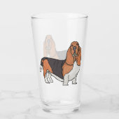 Basset Hound Glas (Achterkant)
