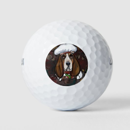 BASSET HOUND GOLFBALLEN (Voorkant)