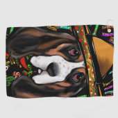 BASSET HOUND GOLFHANDDOEK (Horizontaal)