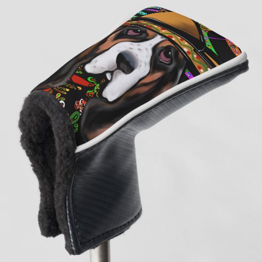 BASSET HOUND GOLFHEADCOVER (3/4 voorkant)