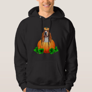 Basset Hound Halloween Jack-O-Lantern Hoodie