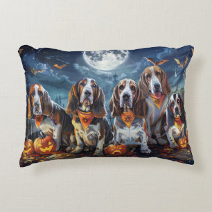 Basset Hound Halloween Spooky Accent Kussen