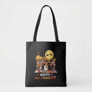 Basset Hound Happy Hound Bedankt Halloween Draagtas