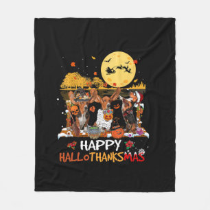 Basset Hound Happy Hound Bedankt Halloween Fleece Deken