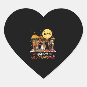 Basset Hound Happy Hound Bedankt Halloween Hart Sticker