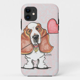 Basset Hound Heart Ballon iPhone 11 Hoesje