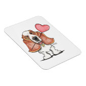 Basset Hound Heart Ballon Magneet (Rechterzijde)