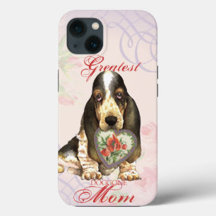 Basset Hound Heart mama iPhone 13 Hoesje