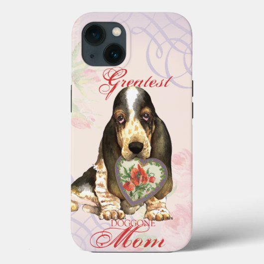Basset Hound Heart mama Case-Mate iPhone Case (Achterkant)