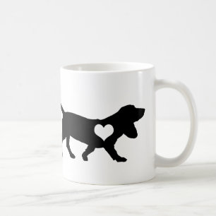 Basset Hound Heart Mok