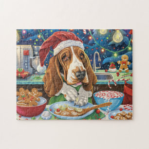 Basset Hound Holiday Baking: Feestelijke Kerst Legpuzzel