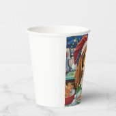 Basset Hound Holiday Baking: Feestelijke Kerst Papieren Bekers (Rechts)