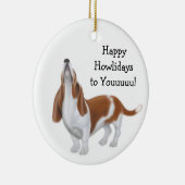 Basset Hound Holiday Ornament (Rechts)