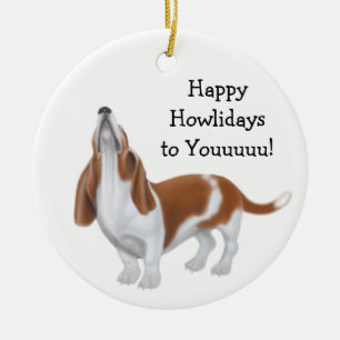 Basset Hound Holiday Ornament
