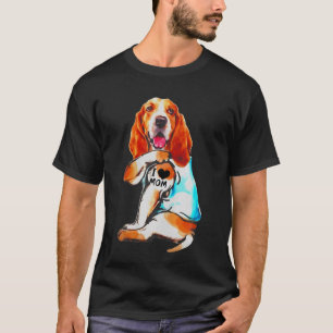 Basset Hound Hond Ik Hou Van Moeder Getatoeëerde H T-shirt