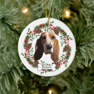 Basset Hound hond Keramisch Ornament