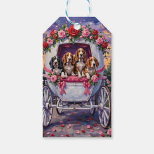 Basset Hound Hond Valentijnsdag  Cadeaulabel