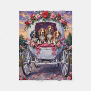 Basset Hound Hond Valentijnsdag Fleece Deken
