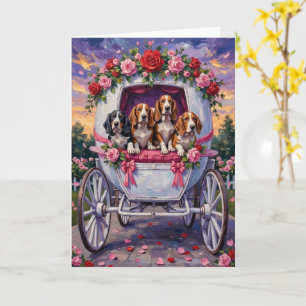 Basset Hound Hond Valentijnsdag  Kaart