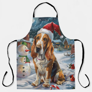 Basset Hound Hond Winter Wonderland Kerstvreugde Schort