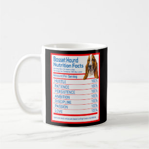 Basset Hound Hondenras Owner Funny Nutrition Facts Koffiemok