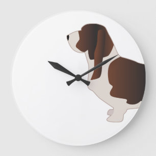 Basset Hound Hondenras Silhouette Illustratie Grote Klok