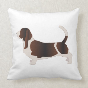 Basset Hound Hondenras Silhouette Illustratie Kussen