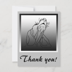 Basset Hound Howling Greeting Bedankkaart