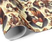  Basset Hound Illustratie Cadeaupapier (Rol Hoek)