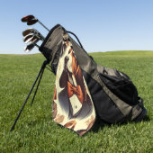  Basset Hound Illustratie Golfhanddoek (Groen)