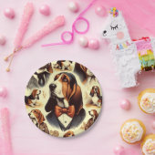 Basset Hound Illustratie Papieren Bordje (Feest)
