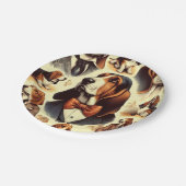 Basset Hound Illustratie Papieren Bordje (Gekanteld)