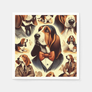 Basset Hound Illustratie Servet