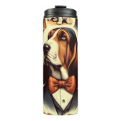 Basset Hound Illustratie Thermosbeker (Voorkant)