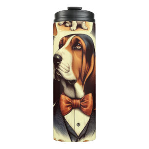  Basset Hound Illustratie Thermosbeker