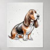Basset Hound | Impression de chien | Impression d' (Devant)