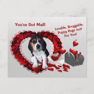 Basset Hound Je hebt Mail Puppy Knuffels Valentijn Feestdagenkaart