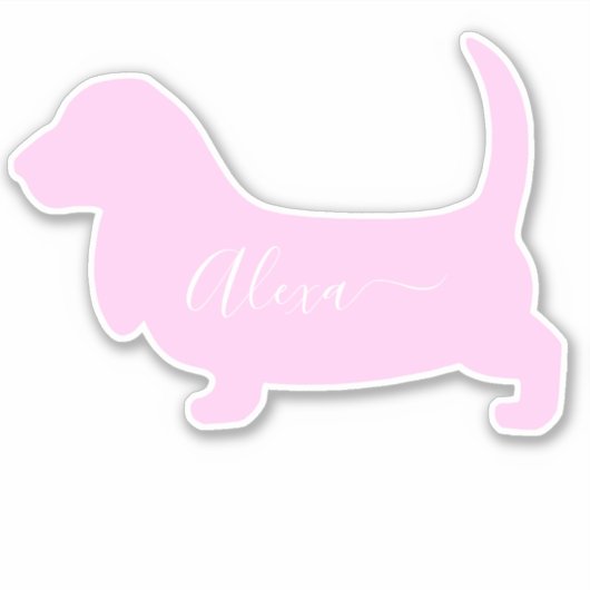 basset hound jouw naam sticker (Voorkant)