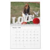 Basset hound-kalender kalender (Feb 2026)