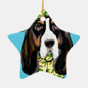 Basset Hound Keramisch Ornament