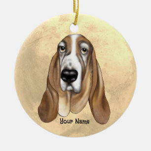 Basset Hound Keramisch Ornament